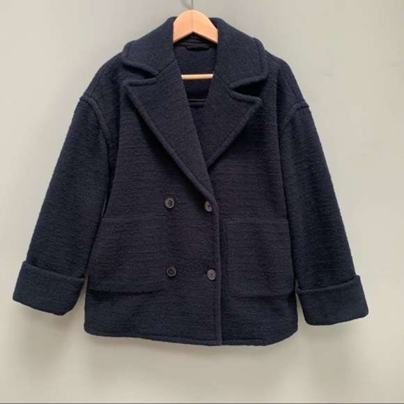 ATM Anthony Thomas Melillo Navy Boucle Peacoat XS - Picture 4 of 13